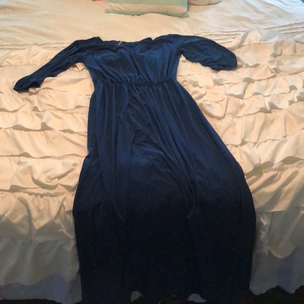 Blue 3/4 sleeve dress